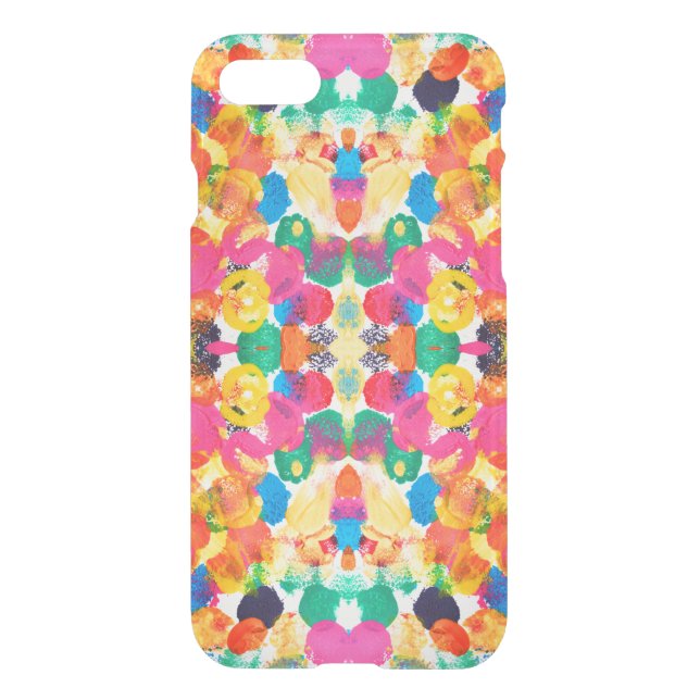 Cute colorful abstract painting uncommon iPhone case (Back)
