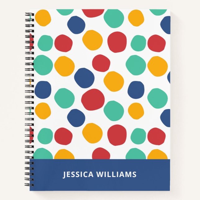 Cute Colorful Abstract Pattern  Notebook (Front)