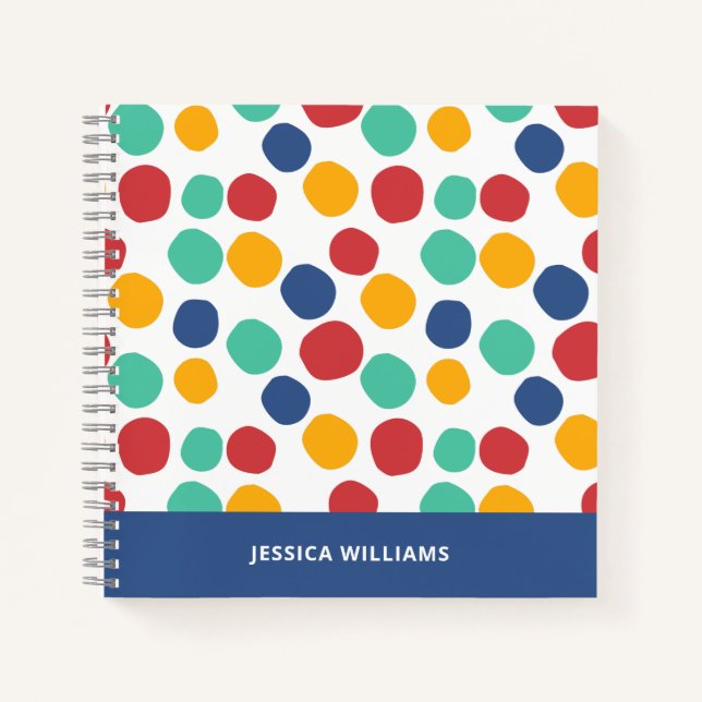 Cute Colorful Abstract Pattern Sketch Notebook (Front)