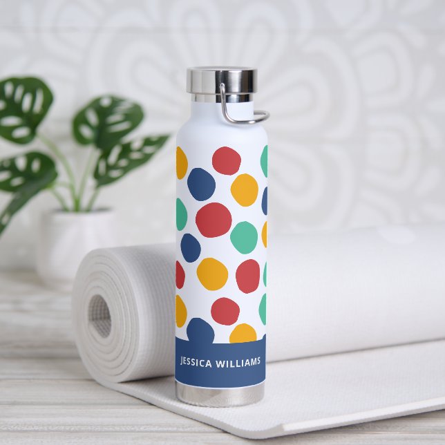 Cute Colorful Abstract Pattern  Water Bottle (Yoga)