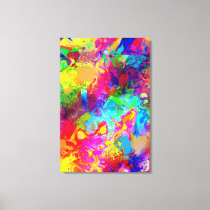 Cute colorful abstract phantom canvas print