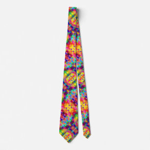 Cute colorful abstract phantom neck tie