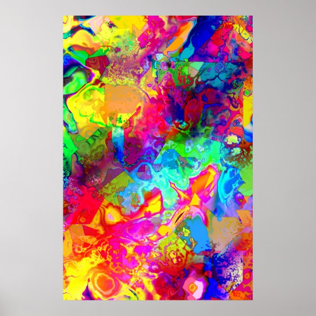Cute colorful abstract phantom poster (Front)