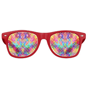 Cute colorful abstract phantom retro sunglasses