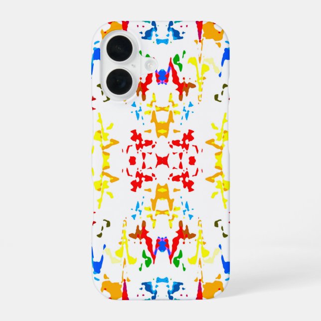 Cute colorful abstract splatter  iphone case (Back)