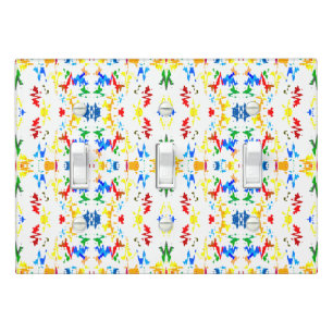 Cute colorful abstract splatter light switch cover
