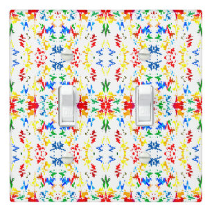 Cute colorful abstract splatter light switch cover