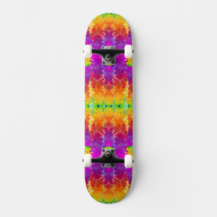 Cute colorful abstract splatter paint skateboard