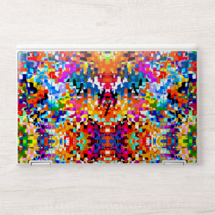 Cute colorful abstract squares HP laptop skin