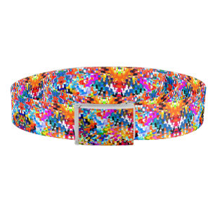 Cute colorful abstract squares notebook belt