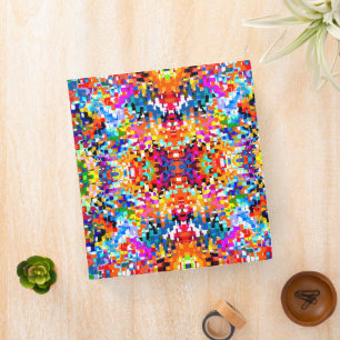 Cute colorful abstract squares notebook laptop sle 3 ring binder