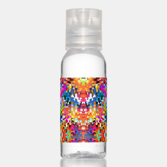 Cute colorful abstract squares notebook laptop sle hand sanitizer (Front)