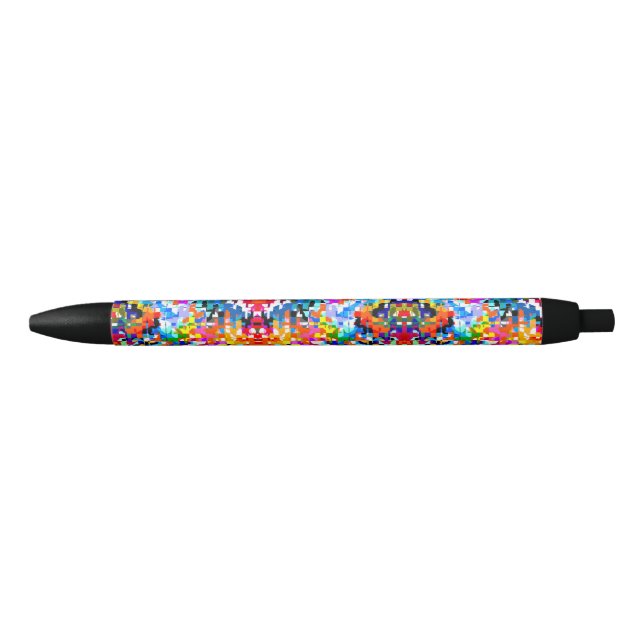 Cute colorful abstract squares notebook laptop sle pen (Front)