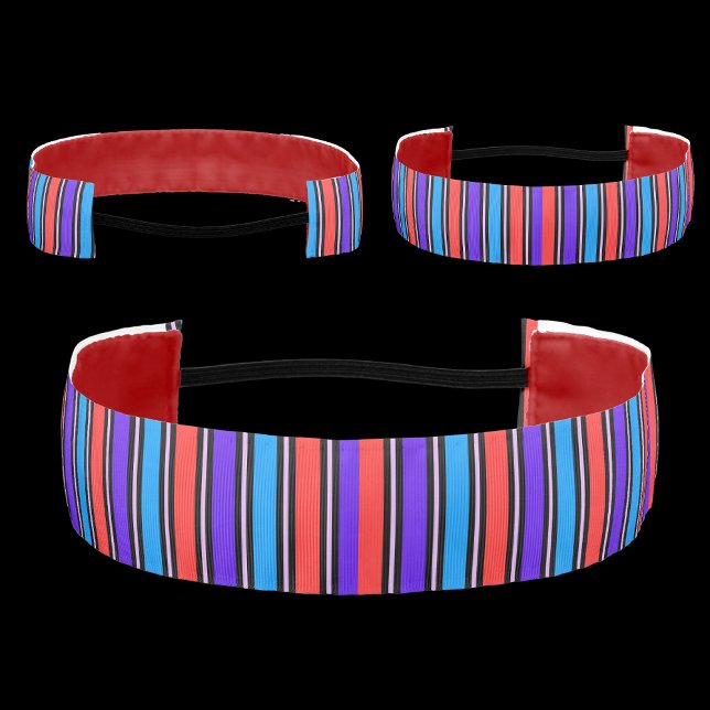Cute Colorful Abstract Stripes Pattern Athletic Headband (Creator Uploaded)