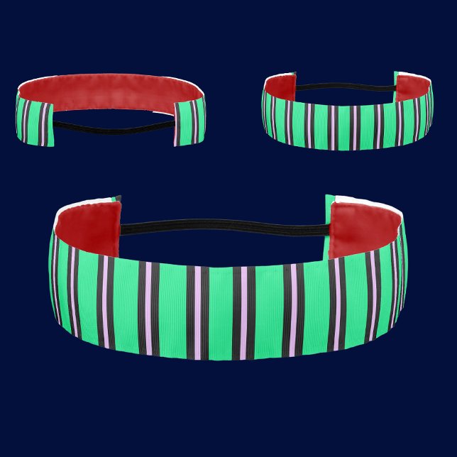 Cute Colorful Abstract Stripes Pattern Athletic Headband (Creator Uploaded)