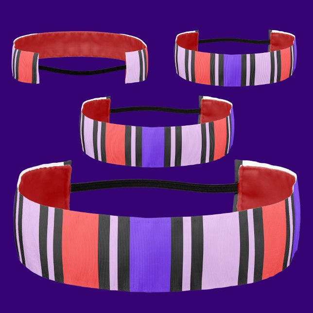 Cute Colorful Abstract Stripes Pattern Athletic Headband (Creator Uploaded)