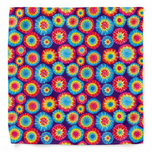 Cute colorful abstract suns patterns bandana