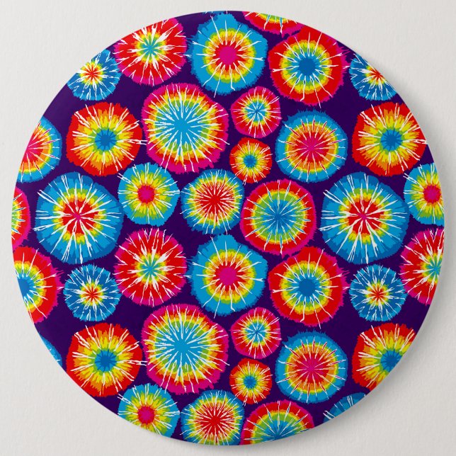Cute colorful abstract suns patterns button (Front)