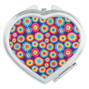 Cute colorful abstract suns patterns compact mirror