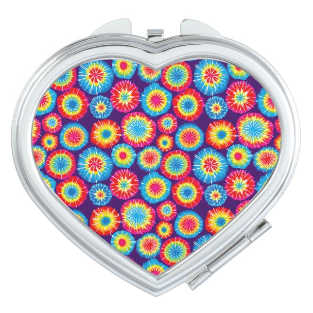 Cute colorful abstract suns patterns compact mirror (Front)