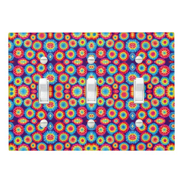 Cute colorful abstract suns patterns light switch cover (In Situ)