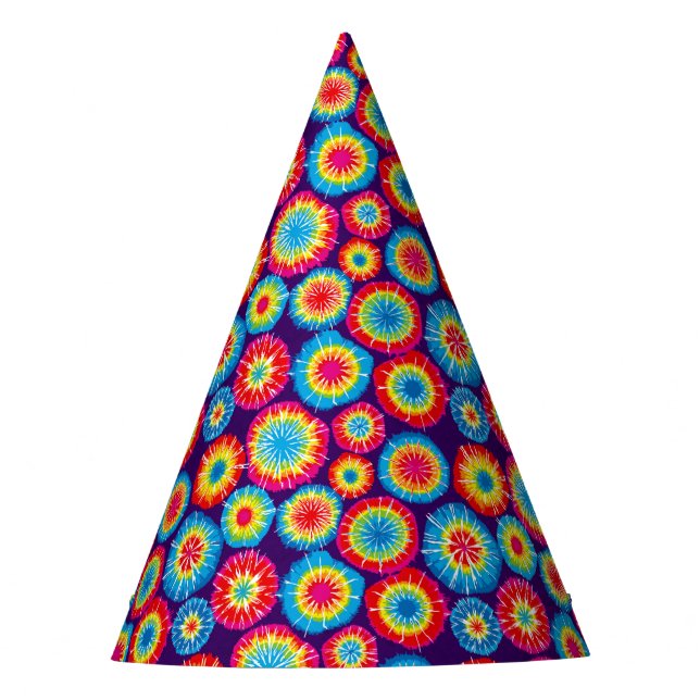 Cute colorful abstract suns patterns party hat (Front)