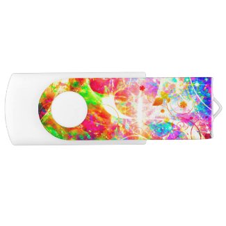 Cute colorful abstract swirl flowers