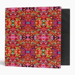 Cute colorful abstract swirl paint 3 ring binder