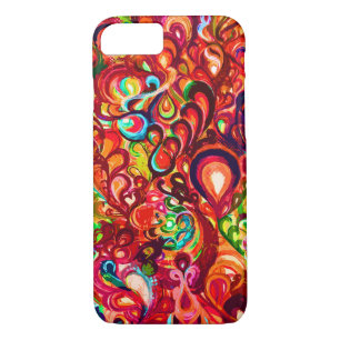 Cute colorful abstract swirl paint iPhone 8/7 case