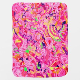 Cute colorful abstract swirls paint