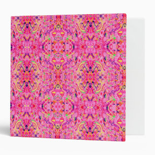 Cute colorful abstract swirls painting 3 ring binder