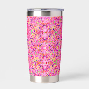 Cute colorful abstract swirls painting insulated tumbler