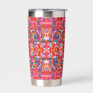 Cute colorful abstract waves painting insulated tumbler