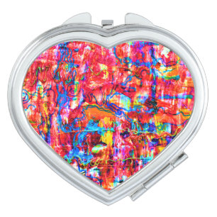 Cute colorful abstract waves painting vanity mirror