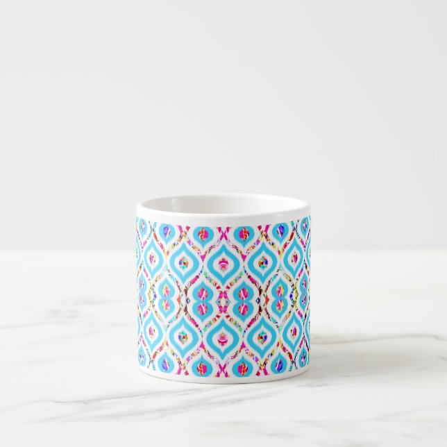 Cute colorful abstract zigzag patterns espresso cup (Front)