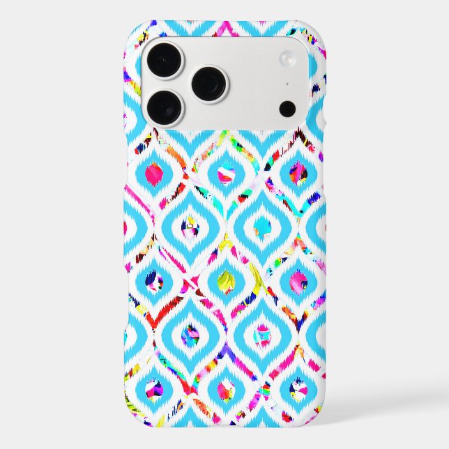 Cute colorful abstract zigzag patterns iphone case (Back)