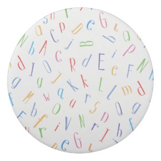 Cute Colorful Alphabet Pattern  Eraser