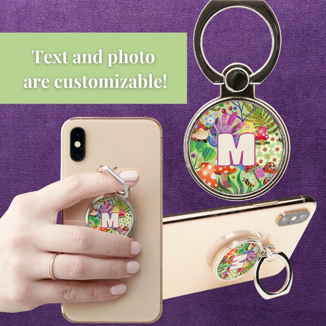 Cute Colorful and Bright Enchanted Woodland Forest Phone Ring Stand (Creator Uploaded)
