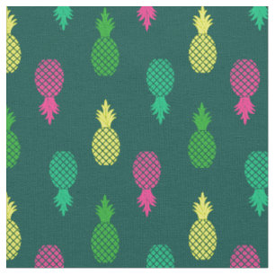 Cute Colorful and Tropical Pineapple Pattern Fabric