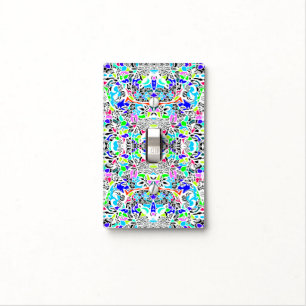 Cute colorful animals flowers design light switch cover