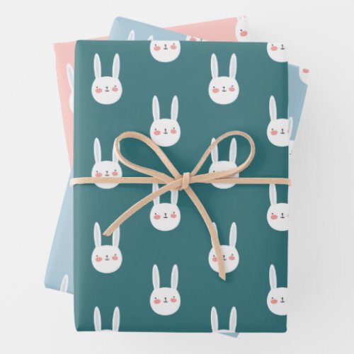 Cute Colorful Animals Pastel Minimal Wrapping Paper Sheets