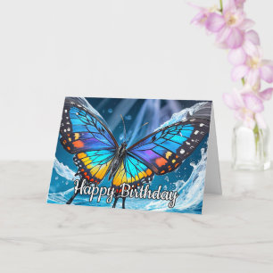 Cute Colorful Artistic Butterfly Design Card