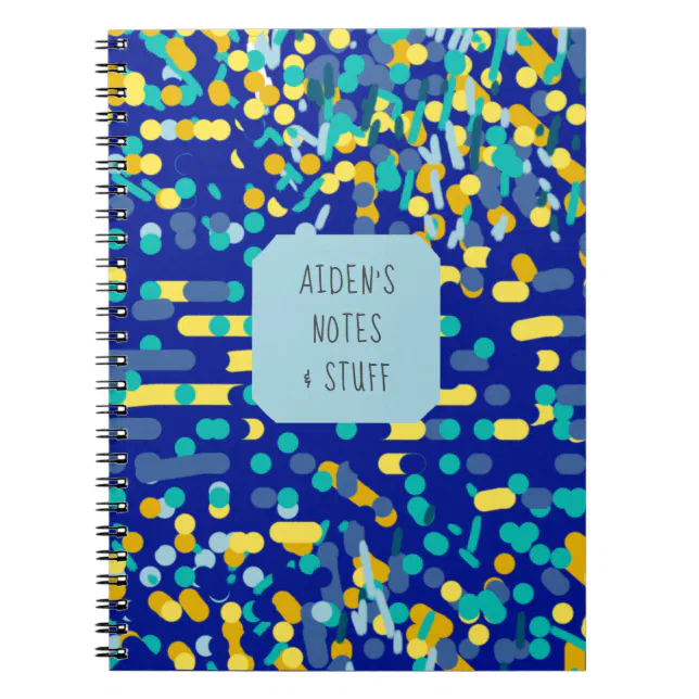 Cute Colorful Artsy Splash Kids Back to School Notebook | Zazzle