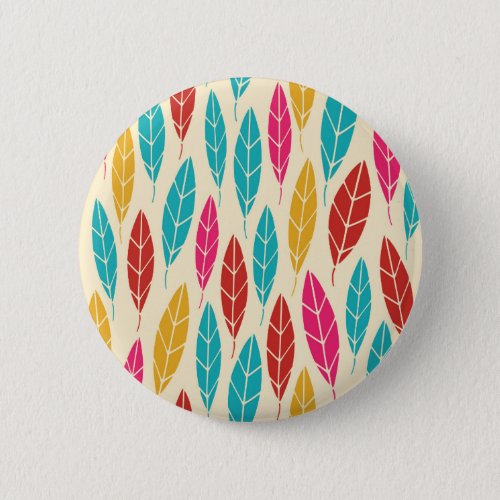 Cute colorful autumn leaves pattern button