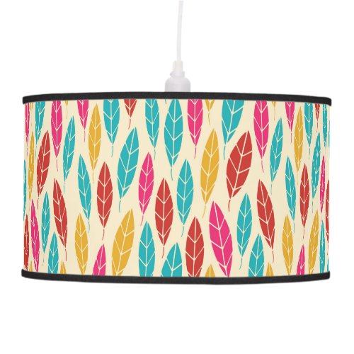 Cute colorful autumn leaves pattern hanging lamp