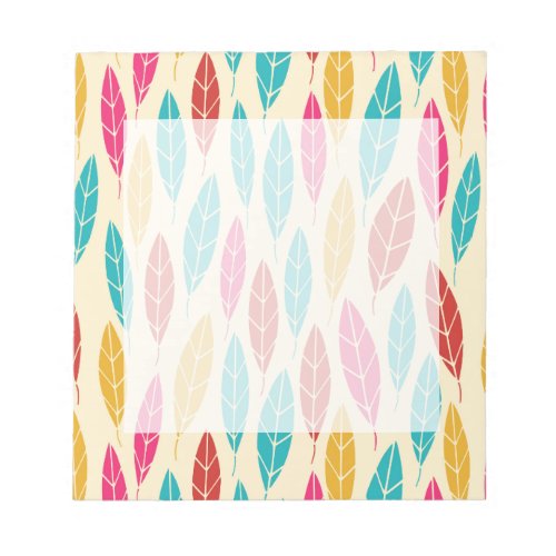 Cute colorful autumn leaves pattern notepad