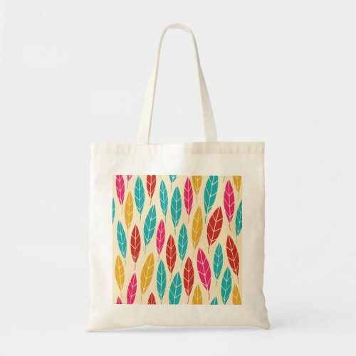 Cute colorful autumn leaves pattern tote bag