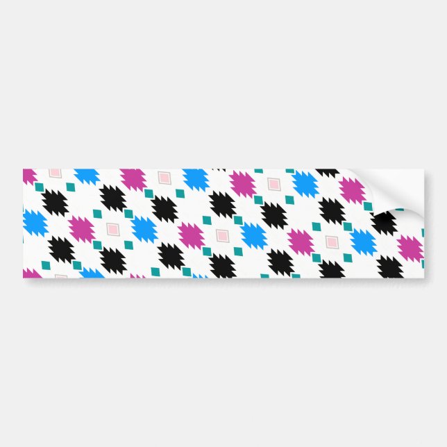Cute colorful aztec pattern bumper sticker (Front)
