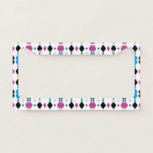 Cute colorful aztec pattern license plate frame