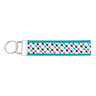 Cute colorful aztec pattern wrist keychain